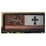 Framed 'Prayer' Print 21½'x 9½'