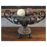 Wrought Iron Pedistal Centerpiece Bowl 20'L 12'W