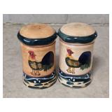 Hand Painted Chicken Salt & Pepper Shakers 4'