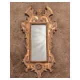 Windsor Gilt-Wood Mirror w/ Ornate Carvings 12'W