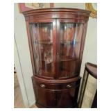 Bassett Furnature Mahogany Corner China Cabinet