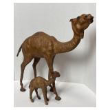 2 Handmade Leather Camels 18' x 8'