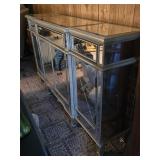 Mirrored Console Table 60'K 15'D 36'H