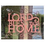 Metal Lord Bless This Home Wall Decor 22½x 18¼'