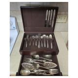 38 Pc Silver Plated Silverware Set