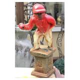 Cast Iron Lawn Jockey Figure 10' tall