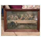 Wooden Framed 'Last Supper' Print 34'x 22'