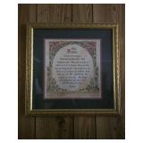 Framed 'Our Father Prayer' Print 17'x 17'