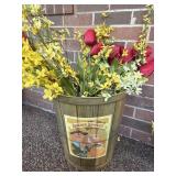 14 1/2' x 13' Metal Adams Apples Bucket &