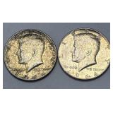 (2) 1964 Silver Kennedy Half Dollars 90% Silver