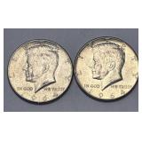 (2) 1964 Silver Kennedy Half Dollars 90% Silver