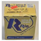 20 Ga Wing & Target #8 Shot 17 Cartridge