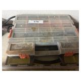 Two large plastic storage organizers with