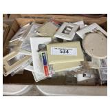 Large tray lot of assorted outlet covers and