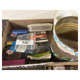 Box lot containing several items, including Nails