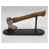 (SC) Miniature Collectible Desk Axe On Stand
