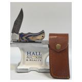 (SC) 6.5ï¿½ Lock Back Damascus Style Knife With