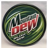 (C) Metal Round Mountain Dew Sign 11ï¿½"