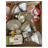 Tray Lot Containing Several Light Bulbs and