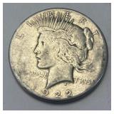 1922 Silver Peace Dollar 90% Silver