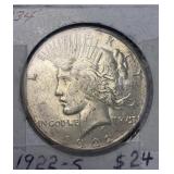 1922-S Silver Peace Dollar 90% Silver