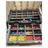 (F) Large Plastic Storage Box/Organizer full of