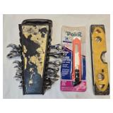 (C) Assorted Wrenches, Blade Cutter & Level