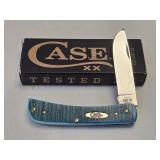 Case XX Caribbean Blue Bone Sawcut Jig Sod Buster