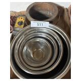 Tray lot containing four stainless steel
