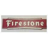 (C) Metal Firestone Sign 20"L 5ï¿½"H