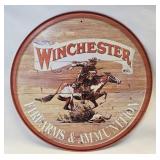 (C) Round Winchester Metal Sign 11ï¿½"