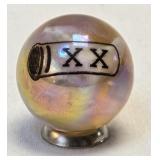Case XX Glass Advertising Marble w/ Stand 1"