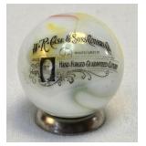 Case XX Glass Advertising Marble w/ Stand 7/8"