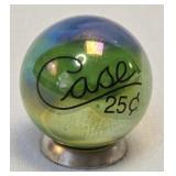 Case XX Glass Advertising Marble w/ Stand 7/8"