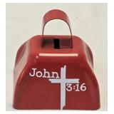Red John 3:16 Cow Bell