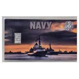 Patriots Coins 1 Gram .999 Fine Silver Navy Card