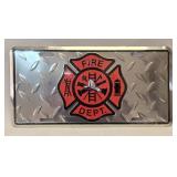 (C) Fire Dept License Plate