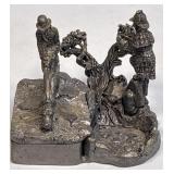 Vintage Fine Pewter Sherlock Holmes, Dr. Watson,