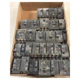 (F) Tray Lot of Square D Breakers