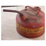(F)  2 1/2 Gallon Gas Can