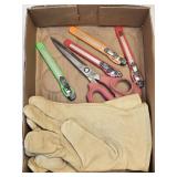 (C) Leather Gloves, Razor Knives & Scissors