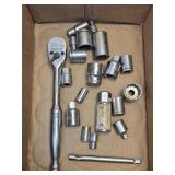 (C) Assorted Sockets & 3/8" Ratchet