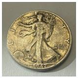 1947 SILVER Walking Liberty Half Dollar as Shown