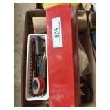 Tray Lot Containing Plastic Mud Pan, Dust Mask,