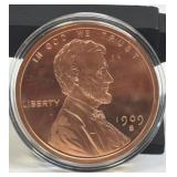 (SC) 5 oz Lincoln Wheat Cent .999 Fine Copper