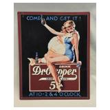 (C) Metal Dr Pepper Sign 12"x 15ï¿½"