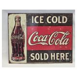 (C) Metal Coca-Cola Sign 16"x 12ï¿½"