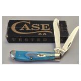 Case XX Caribbean Blue Sawcut Jig Mini Trapper