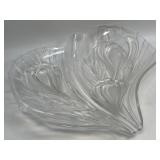 (B) Vintage 14" x 16" Glass Tray with Embossed