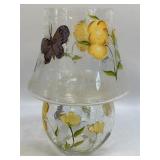 (B) Vintage Fifth Avenue Crystal 2 Pc Crackled